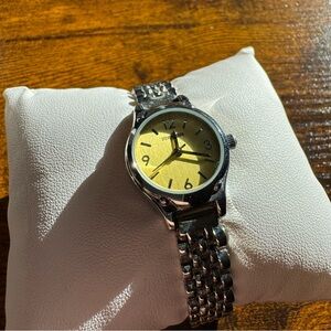 Steve Madden Silver Watch with Gold Face